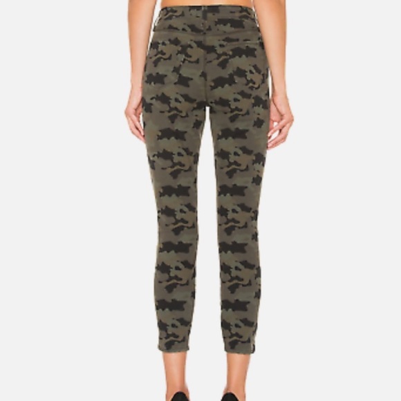 L’AGENCE Margot Stretch Denim Camo Jeans With Gold Side Stripe, New - Picture 5 of 15